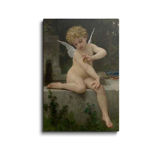 famous angel painting | cupid with butterfly lamour | wallstorie