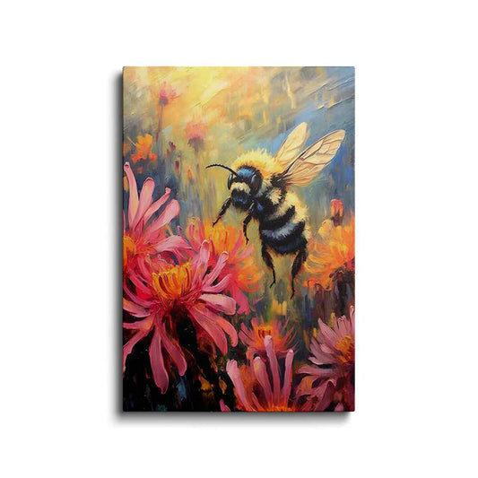 Bee painting | Sunlit Strokes of the Hive | wallstorie