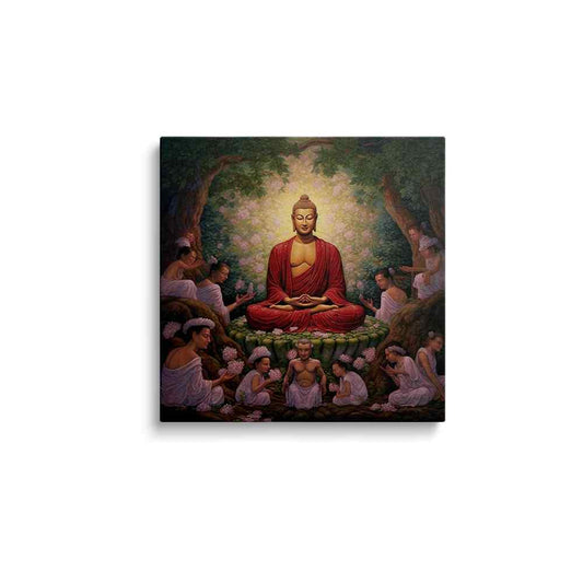Buddha painting | Sacred Lotus Whispers | wallstorie