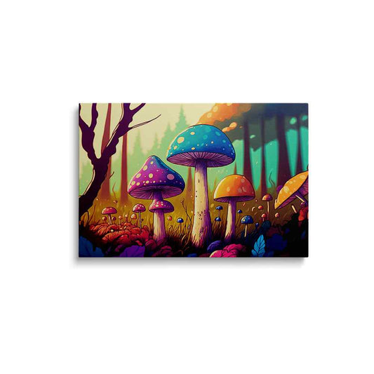 trippy mushroom paintings | Colorful Mushroom In Forest | wallstorie
