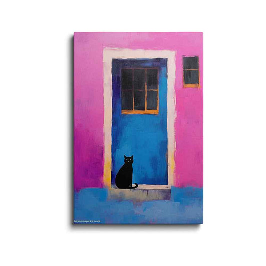 Black cat painting | Sooty Serenade | wallstorie