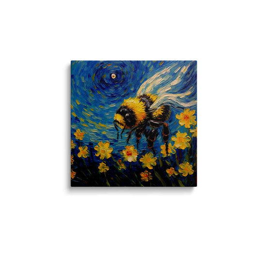 Bee painting | Buzzing Canvas Delight | wallstorie
