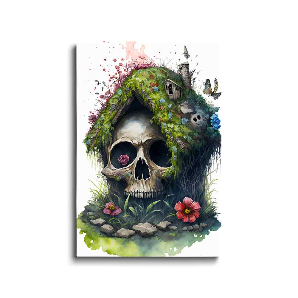 Tropical - skull painting---