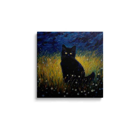Black cat painting | Ink Splendor | wallstorie
