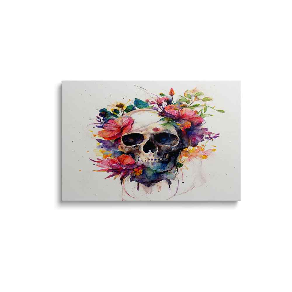 Skull&Flowers - skull painting---