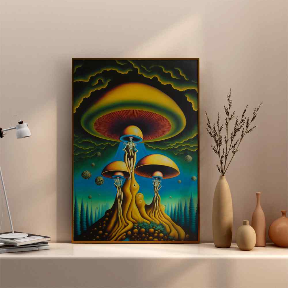 Magic Mushroom Alien Wall Art---