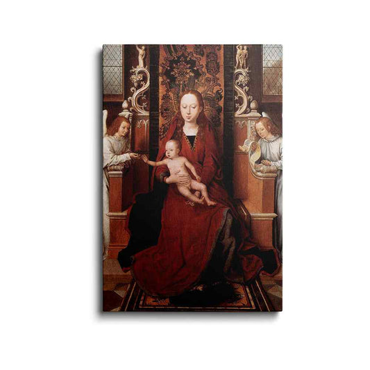 famous angel painting | memling virgin child enthroned | wallstorie