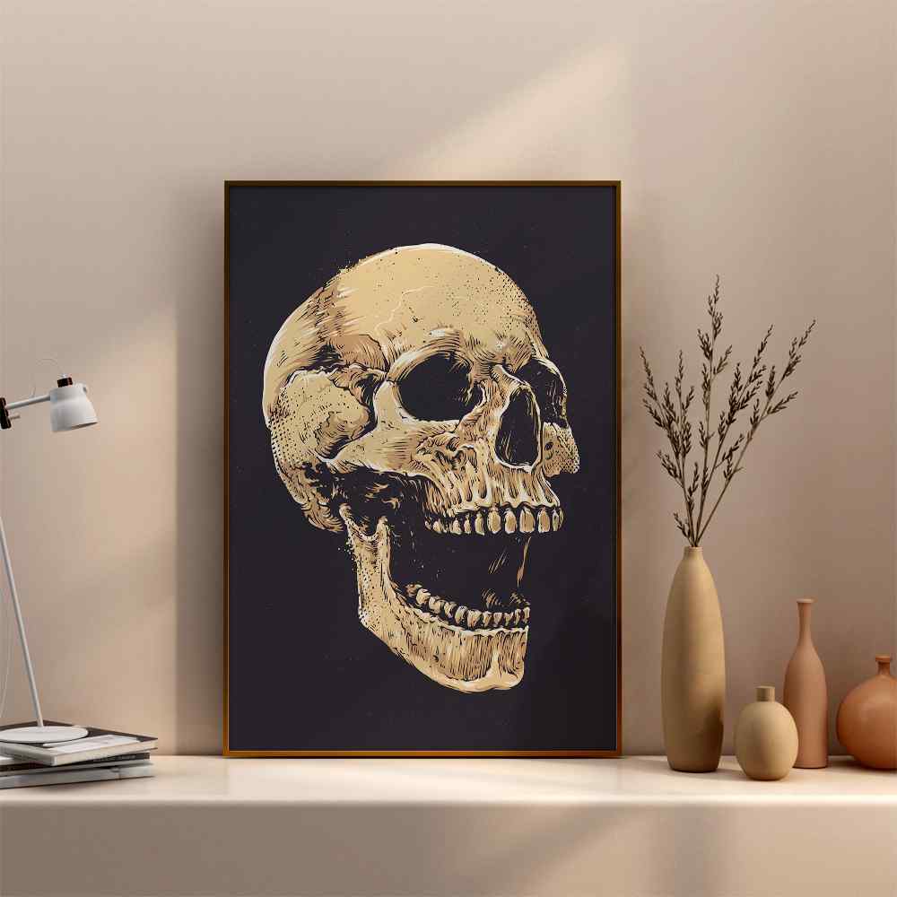 Realistic Skull Wall Art---