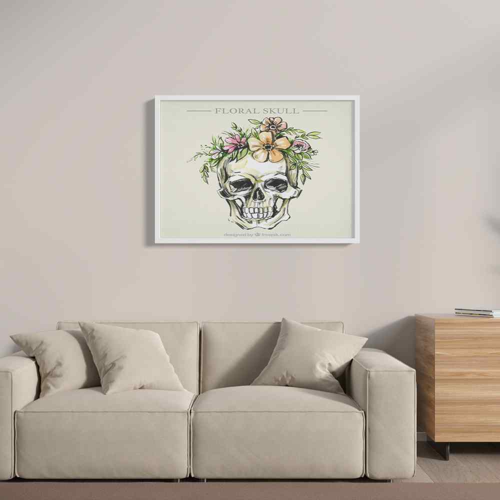 White Skull Bone Wall Art---