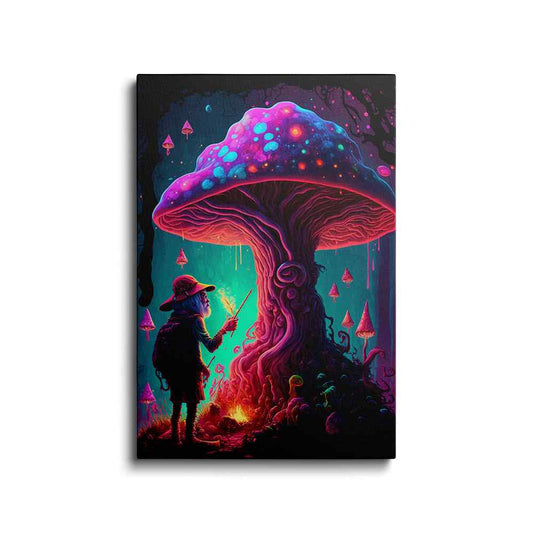 trippy mushroom paintings | Magic Mushroom With Old Guy | wallstorie