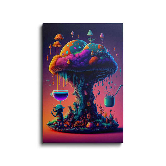 trippy mushroom paintings | Premium Trippy Mushroom Art | wallstorie