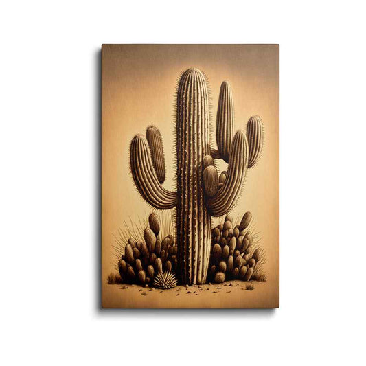Cactus Painting | Saguaro Cactus Wall Art | wallstorie