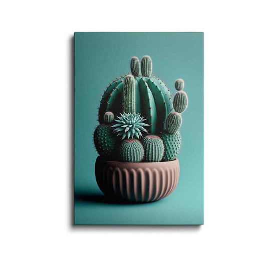 Cactus Painting | Parodia Magnifica Cactus In Pot | wallstorie
