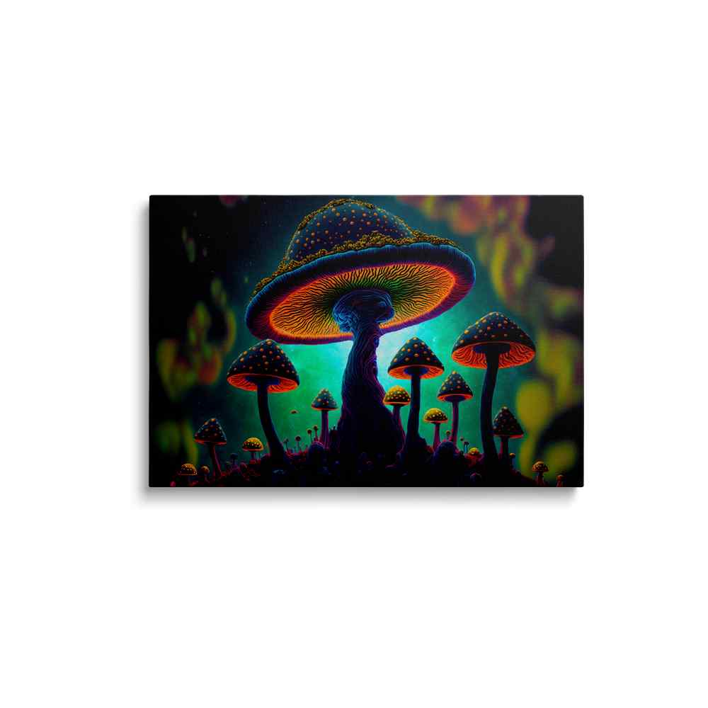 Nightime Tree Mushroom Art---