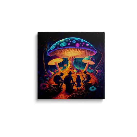 trippy mushroom paintings | Enigmatic Caps | wallstorie
