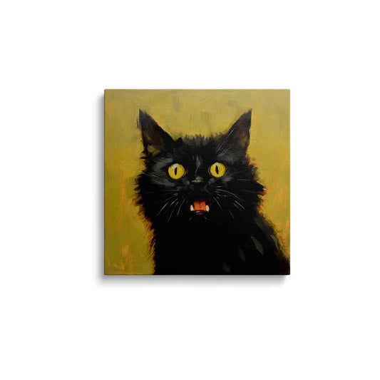 Black cat painting | Inky Paws | wallstorie