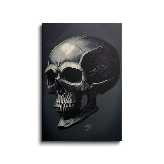 AI art | Black And Wight Skull Head - skull painting | wallstorie