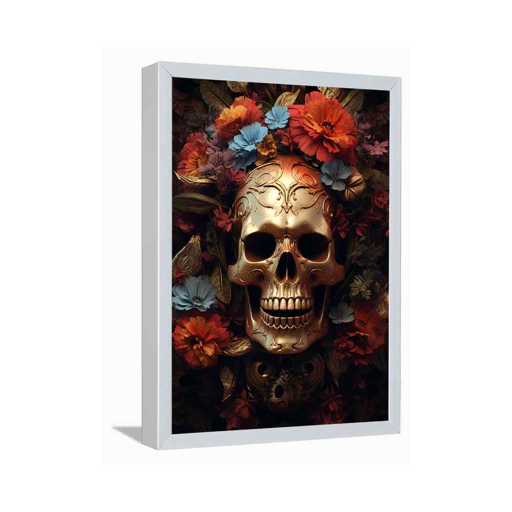 Flower Skull Wall Art---