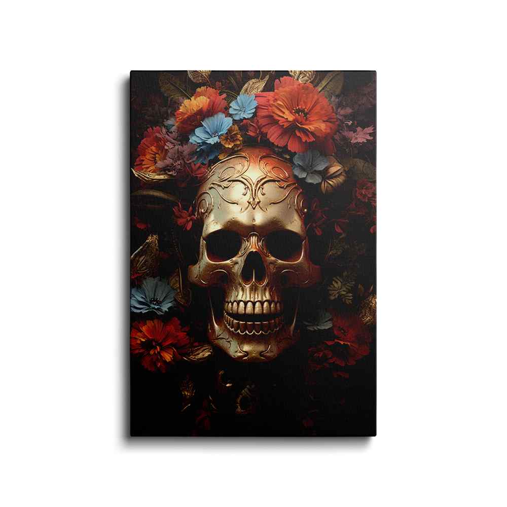 Flower - skull painting---