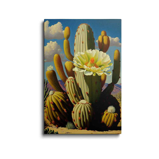 Cactus Painting | Desert Cactus At Sunset | wallstorie