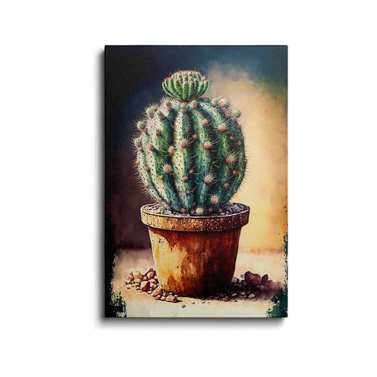 Cactus Painting | Potted Cactus | wallstorie