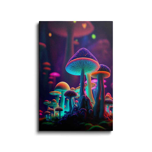 trippy mushroom paintings | Night Mushroom Art | wallstorie