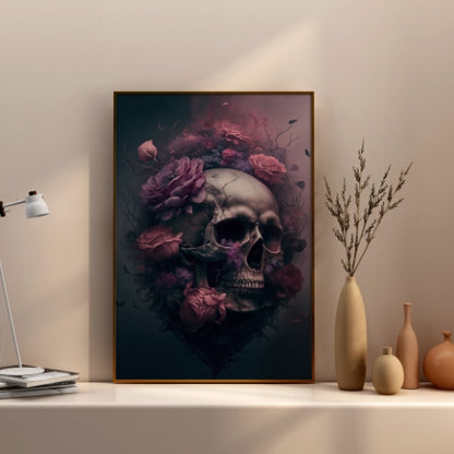 Skull With Wildflowers