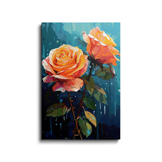 Products | Amber Rose Reverie - Rose painting | wallstorie
