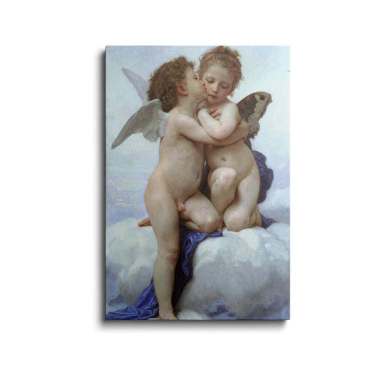 famous angel painting | bouguereau first kiss | wallstorie