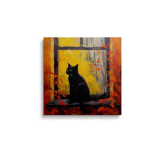 Black cat painting | Noir Nouveau | wallstorie