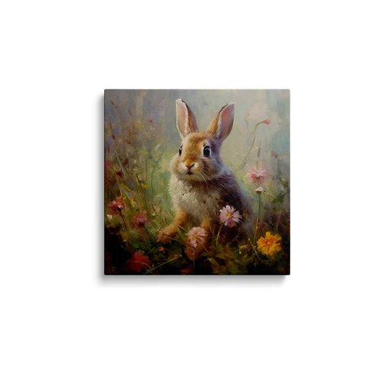 Bunny painting | Canvas Cottontails | wallstorie