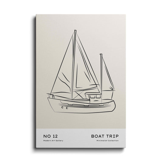 Line art | Boat Trip | wallstorie