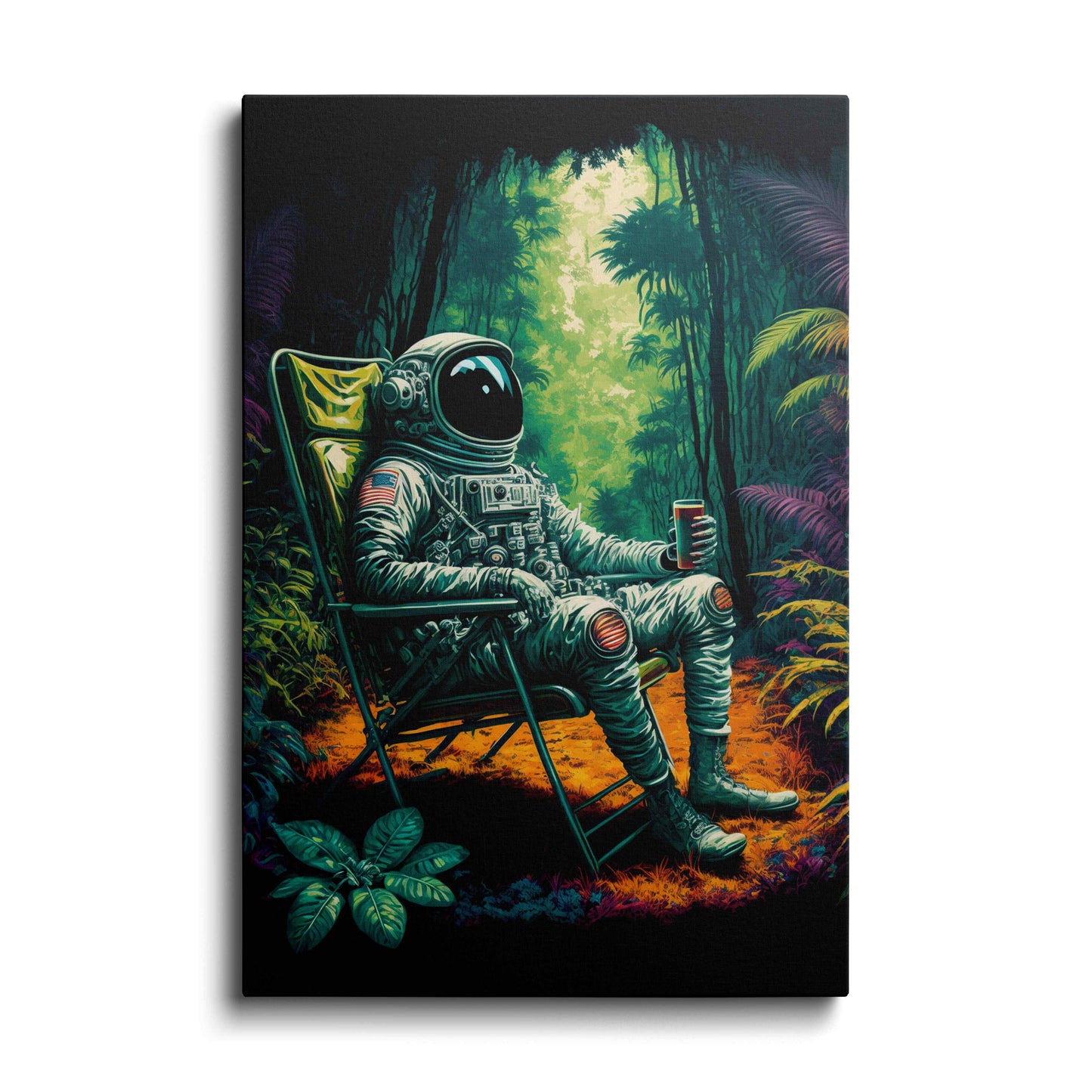 Astronaut In Green Forest---