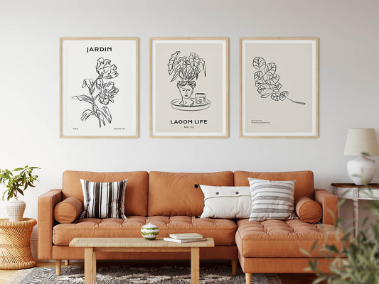 Line Art Posters | Flowers For The Night | wallstorie