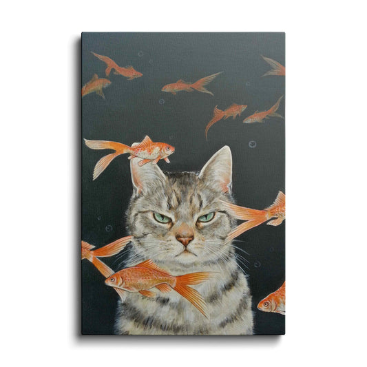 Collage Art | Fish cat | wallstorie