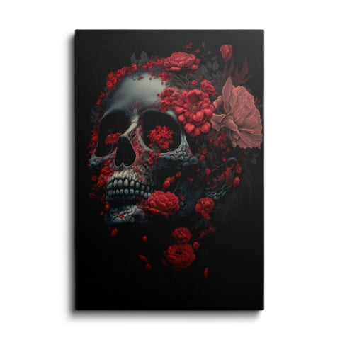 AI art | love - skull painting | wallstorie