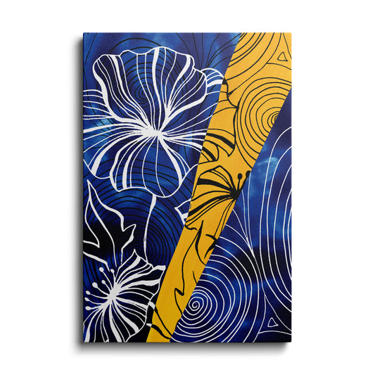 Botanical prints | Yeallow and Blue Flower | wallstorie