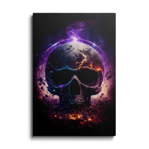 space - skull painting---