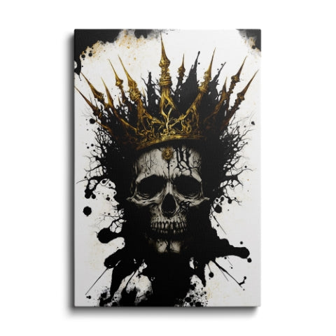 AI art | crown - skull painting | wallstorie
