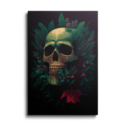 AI art | Christmas - skull painting | wallstorie