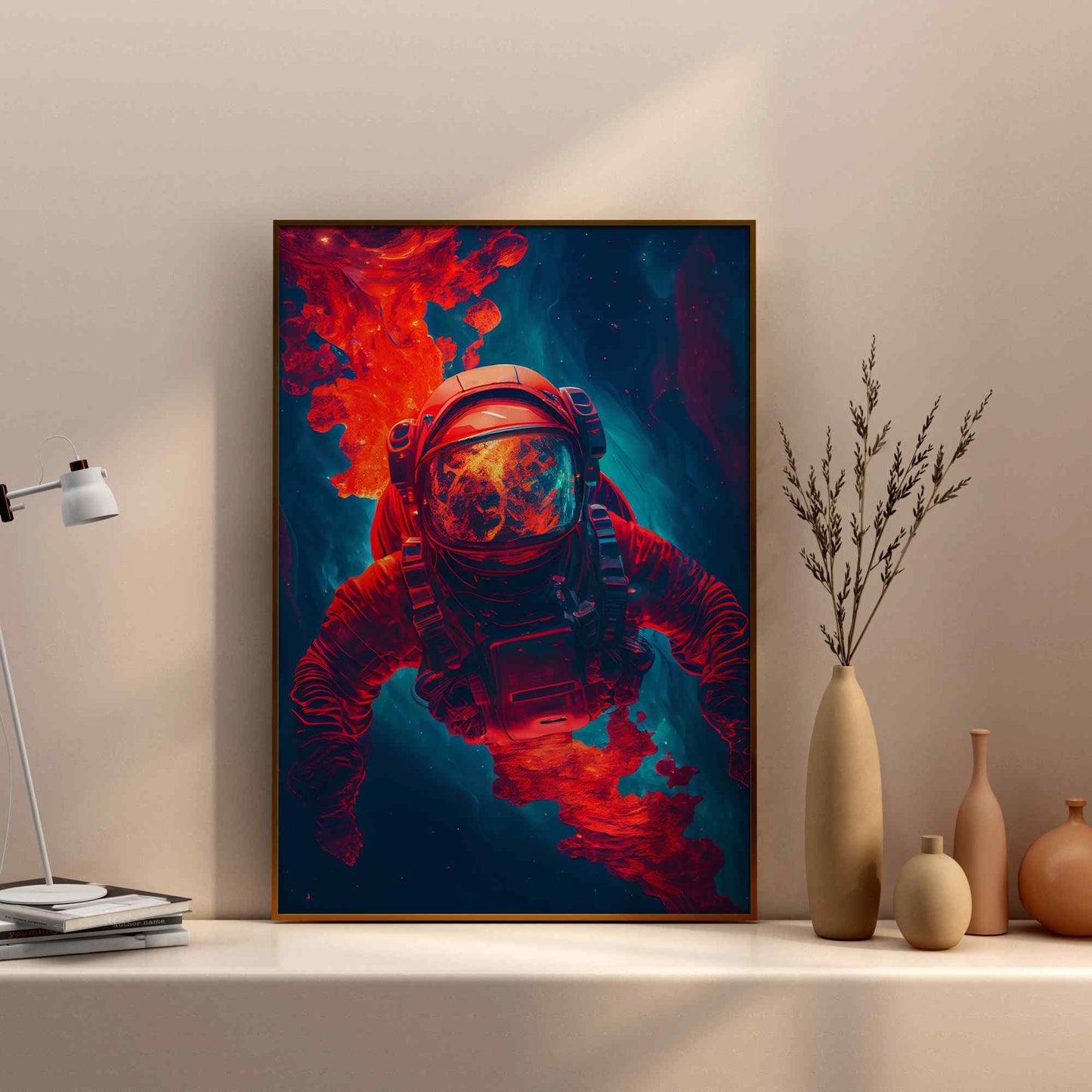 Astronaut Floating  in Space---