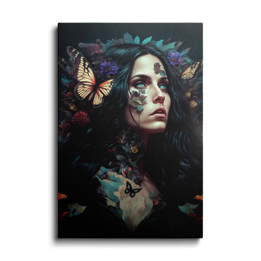AI art | Evil Girl With Butterfly | wallstorie