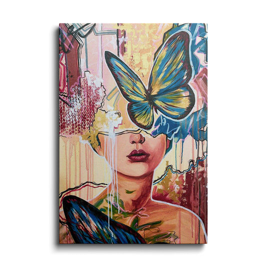 Collage Art | Butterfly face | wallstorie