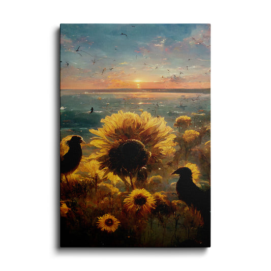 Botanical prints | Sunflower Near Sea | wallstorie