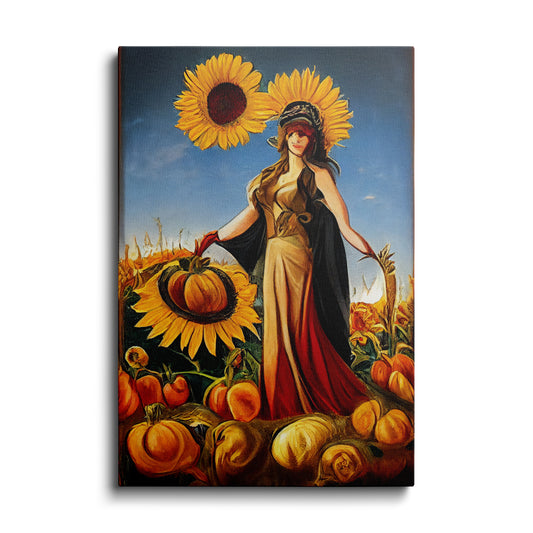 Botanical prints | Queen Of Sunflower World | wallstorie