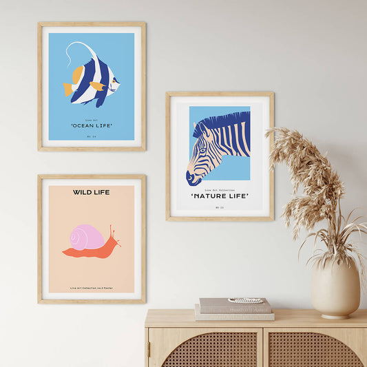 Wildlife Posters | Stripe art - Wildlife | wallstorie