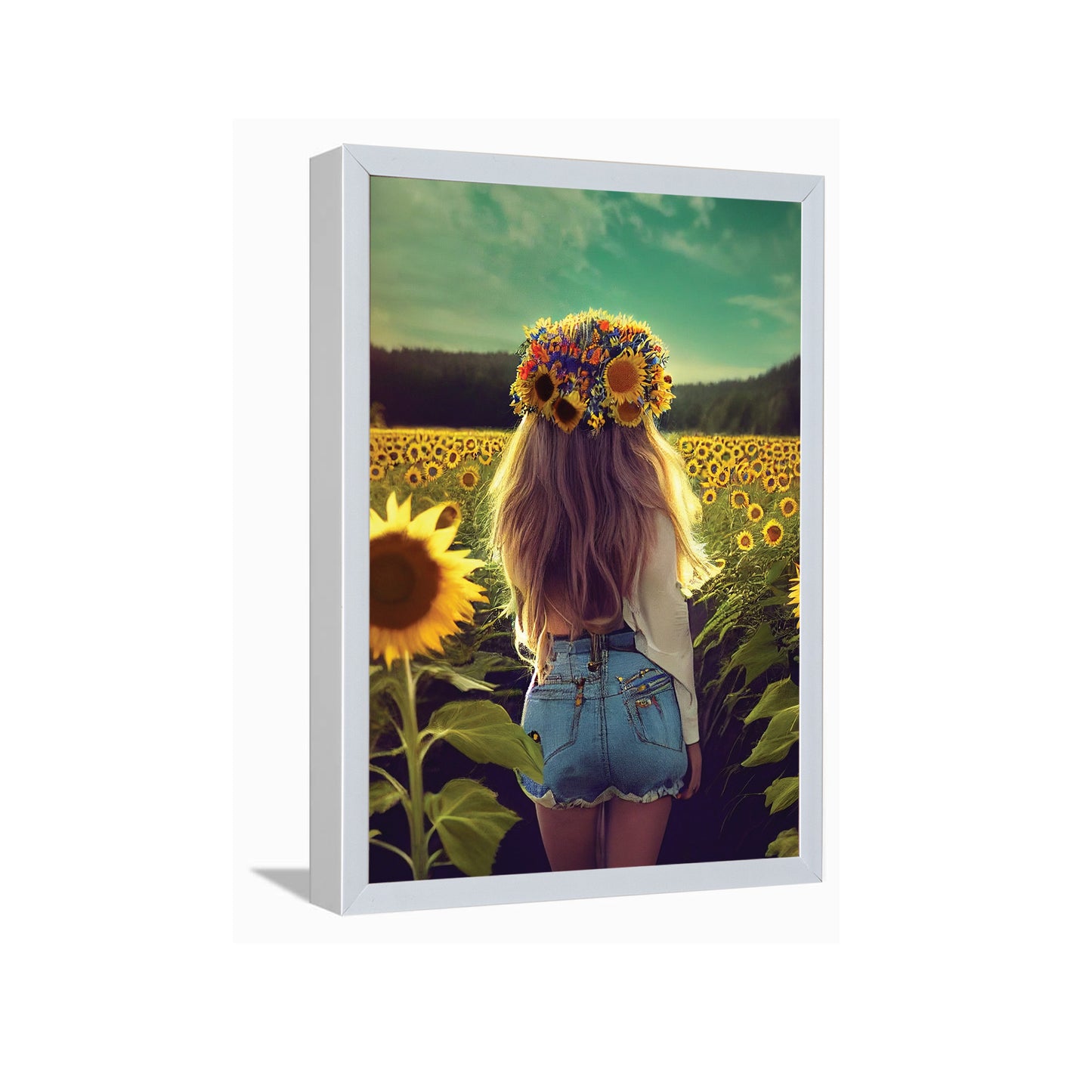 Girl In Sunflower Farm---
