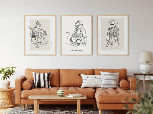 Line Art Posters | Ladies with Grace | wallstorie