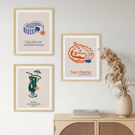 Food Posters | Affair Of Cheese and Cocktail | wallstorie