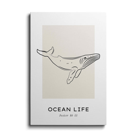 Line art | Whale Fish | wallstorie